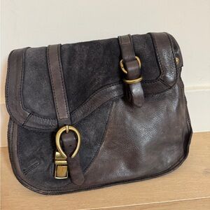 Campomaggi leather satchel clutch.